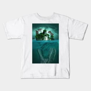 Predatory Depths: Survival on Monster Island Kids T-Shirt